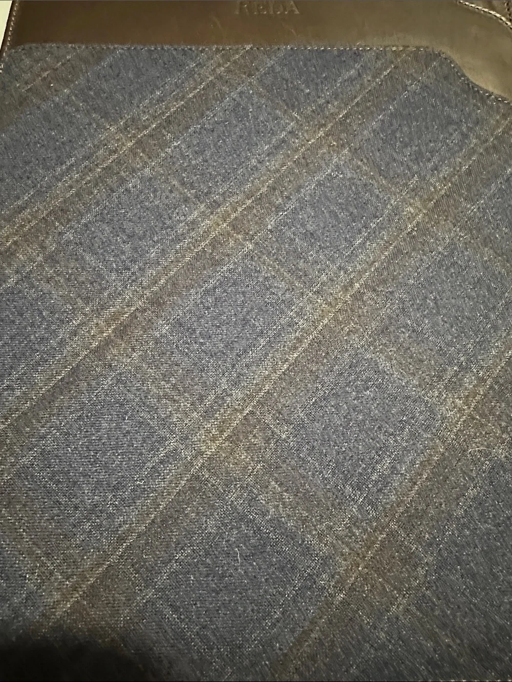 Reda Plaid Leather Ipad Case